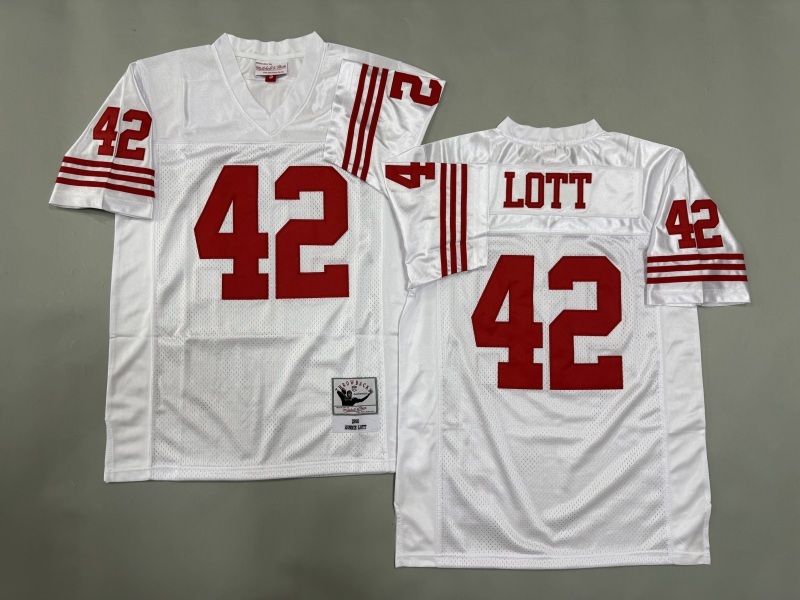 Men 2025 San Francisco 49ers #42 Lott white Throwback Limited NFL Jersey style 001->san francisco 49ers->NFL Jersey
